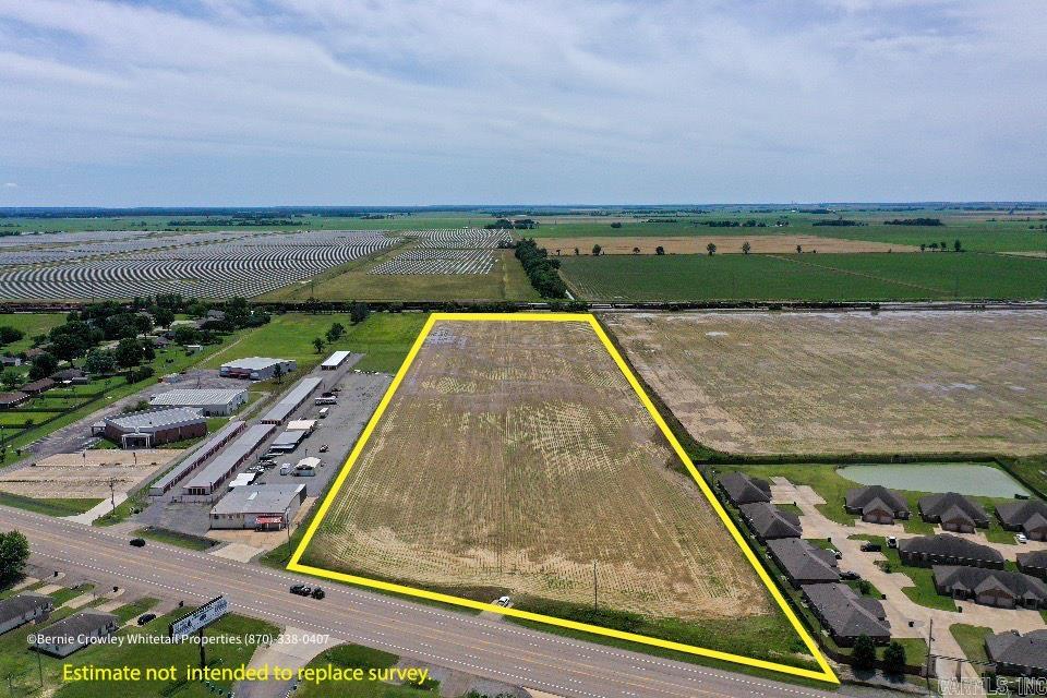 This investment property is your winner. Located on E. Main between I-55 and Nucor Steel, this 18.2 acres is zoned for development (B-3). Manufacturing, solar, and agriculture are driving growth and all of those touch this property. Act today, do not wait. 451’ of E. Main is perfect for commercia development. Location is the biggest determinate of real property value and this location is excellent. E.Main is one of Arkansas’ busiest roads-particularly near I-55. This 451’ of frontage is one of the last prime locations near I-55 on E. Main. Grab it today. The property is in an area of residential growth. Subdividers have been snapping up large acreage and reselling it after division. This property could be a candidate for this or home to a business serving the new residents. Solar, rail and agriculture are also pushing growth. All three are operating close to this property and should push its value higher in coming years. Do not miss this opportunity to own this value buy in the Land of Steel. Call, text, or email today.