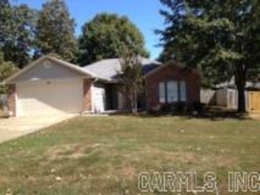 GREAT LOCATION ONLY 2 MILES FROM BRYANT HIGH SCHOOL HOME FEATURES GREATROOM WITH VAULTED CEILING BEAUTIFUL HARDWOOD FLOORS, NEW SMOOTH TOP RANGE, LOW MAINTENANCE, PRIVACY FENCED WITH LARGE STORAGE BUILDING AND COVERED PATIO QUIET NEIGHBORHOOD CLEAN CLEAN CLEAN