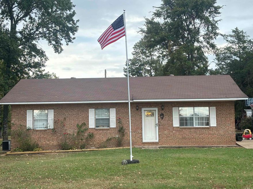 If you need a nice flat yard with plenty of room and a brick home this is the place for you.  Jump on you #4wheeler and head to a secluded area up the road by the river.  I hear there is good fishing there.  Take a dip in the pool and relax.