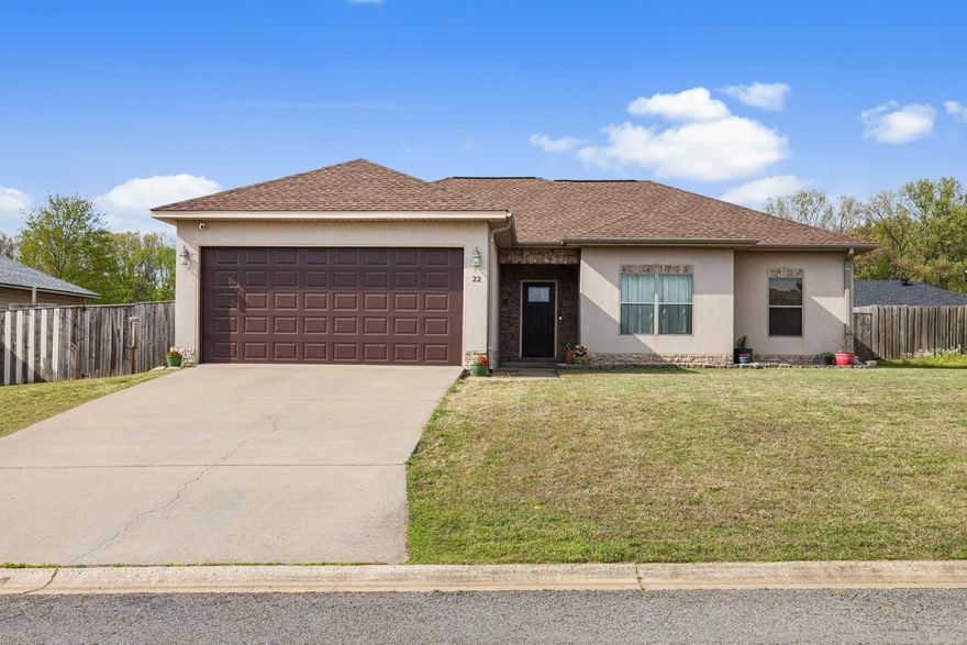 Looking for a 3bed 2bath with an office??? You've found it!! Come see this unique exterior 1408 sqft home that is move in ready. Only 25 minutes away from the LRAFB! This split floor plan has a cozy living room with electric fireplace. The spacious master bedroom features double sinks in the primary bathroom and a walk-in closet. Step outside to the fully fenced backyard which provides a covered deck, swing-set, raised flower beds and a large rain barrel! New Roof in 2022. Don't miss this opportunity, schedule your showing now!