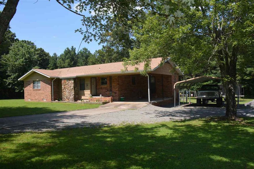 Updated and Well maintained inside and out,  3 bedroom 1 1/2 bath, home sits over 3 acres conveniently located a few miles south of Drasco, Large open living room and kitchen dining combination, home includes 30 x 30 shop with 200 amp service
