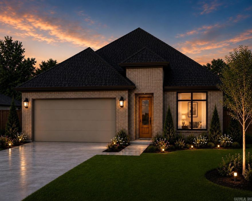 Welcome to Edgewood – West Little Rock’s new neighborhood! This home, being built by Graham Smith Construction, offers the perfect blend of style, comfort and privacy. This completed home is designed for modern living with open-concept spaces and high-end finishes throughout. As you step inside to an open concept living area you will find tasteful designer finishes throughout. The gourmet kitchen boasts quartz countertops, custom cabinetry, stainless steel appliances, and a large island with a breakfast bar, perfect for casual meals or entertaining. The primary suite is your private retreat, complete with a spacious walk-in closet and a spa-like en-suite bath, featuring a double vanity, soaking tub, and separate shower. Two additional bedrooms and a full bath provide ample room for family or guests. Enjoy the outdoors from your covered patio, and say goodbye to mowing as lawn care is included when you own at Edgewood. This is your chance to live in luxury, with easy access to everything West Little Rock has to offer. Home currently under construction. Est. Completion October 2026.