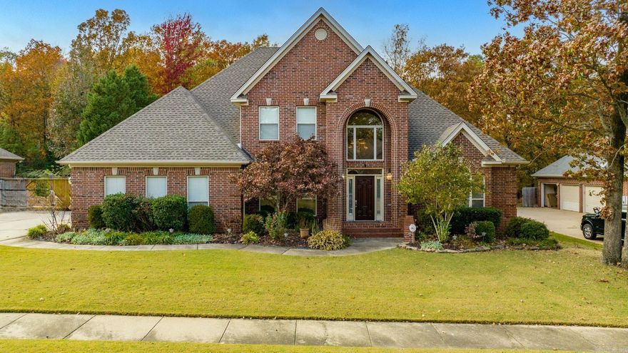 Beautiful Chenal Valley home with exceptional floor plan and spectacular back yard with pool for the best in family living and entertaining. Move in ready!  Handsome entry with high ceilings and open staircase, banquet dining, large formal living, Gormet kitchen with large island flows into breakfast area and family living which offers access to fabulous, enclosed patio heated and cooled (220 sf not included).  Spacious primary and full guest suite on the main level. Upstairs den/playroom room and two additional large bedrooms with shared bath. Great storage space. Fantastic setting with private backyard boasting gazebo and gorgeous in ground pool! 3 car garage.