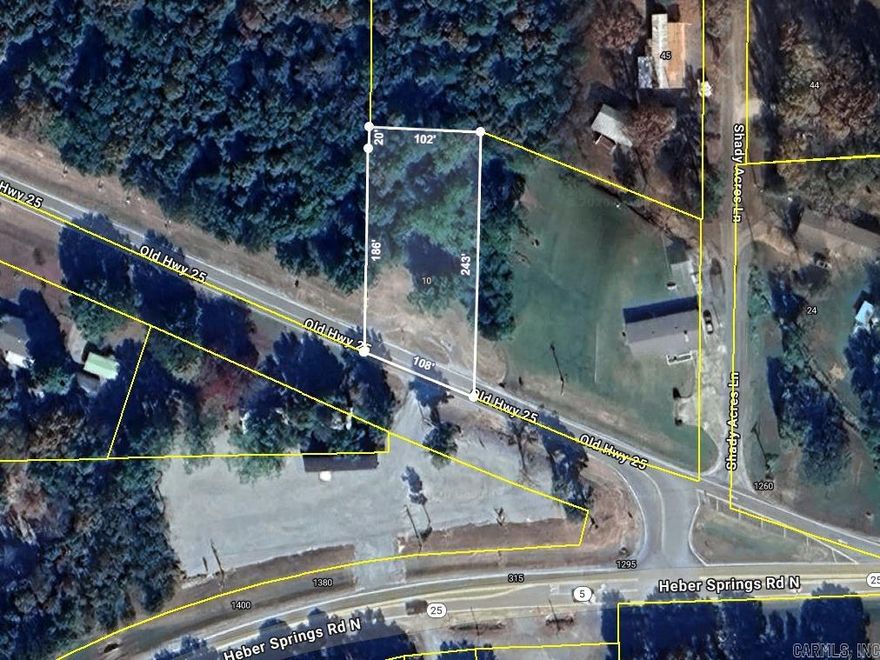 Location is key with this property in Tumbling Shoals, Arkansas. Offered strictly as land, this property presents a great opportunity for an investor or buyer with a vision. The existing home is not livable and conveys at no value. Please do not attempt to enter the structure.  Conveniently located near Old Hwy 25, the nearby boat launch and campground make this an ideal spot. The property has utilities in place, including water, electric, and septic.  Whether you’re looking for an investment or a future project, this property’s location and existing utilities offer strong potential.