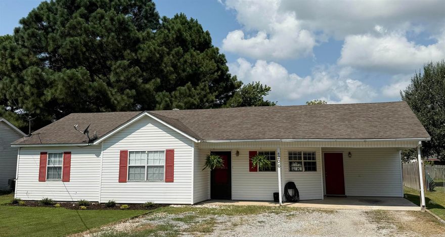 This super cute 3BR 2BA is move-in ready! It has nice vinyl plank flooring throughout, neutral paint color throughout home, a large kitchen with lots of cabinets and counter space, separate laundry room, vaulted ceilings in living room area, and a covered back porch for enjoying your morning coffee! This home will also be getting a new roof installed for extra peace of mind! Call today to get in this one before it's gone!