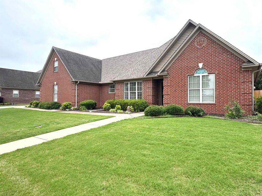 Immaculately maintained property with fenced yard and shop in the heart of Colony West subdivision on Searcy's west side. Custom brick home designed and owned by a builder, it has changed hands only once in 20 years. Spacious floorplan includes formal living room, casual living room, breakfast room, and three bedrooms on the ground floor. Upstairs is an extra suite -- living or bedroom space and 3/4 bath with walk-in shower. Upgrades include Corian countertops, Bosch dishwasher, instant hot water in kitchen and bath. Exterior features include fenced, shaded back yard, two-car garage with wide driveway that can park four or more cars, detached workshop with electricity and roll-up door. Both the HVAC and roof are less than 10 years old. There is a French drain behind the shed.