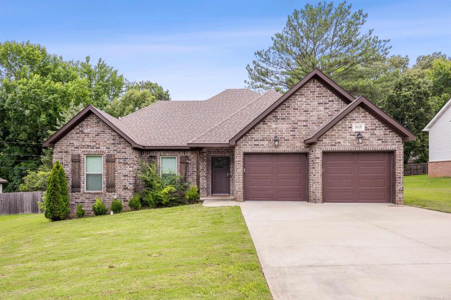 Welcome to this stunning home located in the desirable Sunset Hills Subdivision. This modern and stylish house features 4 spacious bedrooms and 2 beautifully designed bathrooms. Built in 2017, this home offers all the modern conveniences you could ask for. As you step inside, you'll be greeted by the elegant tile flooring that mimics hardwood, giving the space a warm and inviting feel. The all-electric setup ensures energy efficiency and convenience. The kitchen is a true chef's dream, with white shaker style cabinets, granite countertops, and a gorgeous glass subway tile backsplash. The kitchen appliances are manufactured by GE, specifically the GE CAFE Express in matte white, adding a touch of sophistication to the space. The designer kitchen faucet with gold accents adds a luxurious touch. Entertaining guests is a breeze with the dry bar featuring a wine chiller, perfect for hosting gatherings and parties. Cozy up on chilly evenings in front of the gas fireplace, creating a warm and inviting atmosphere.