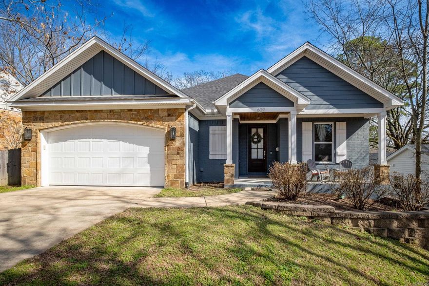 One-level custom craftsman home in Hillcrest? YES! Built by Jeff Fuller in 2017, this home has all the things. Walk to Fletcher Library, Mylo's, Leo's, US Pizza. Beautiful wood floors, fixtures, custom cabinetry and countertops. Eleven foot ceilings throughout. Foodies will love the gourmet kitchen, Jenn-Air appliances! Luxurious primary bath with a huge closet complete with built-ins. Private and covered deck overlooking the backyard is a perfect place to relax. Intentional Buyers will just have to see this gem in person to appreciate the charm and beauty. Schedule your private showing today!  (agents please see remarks)