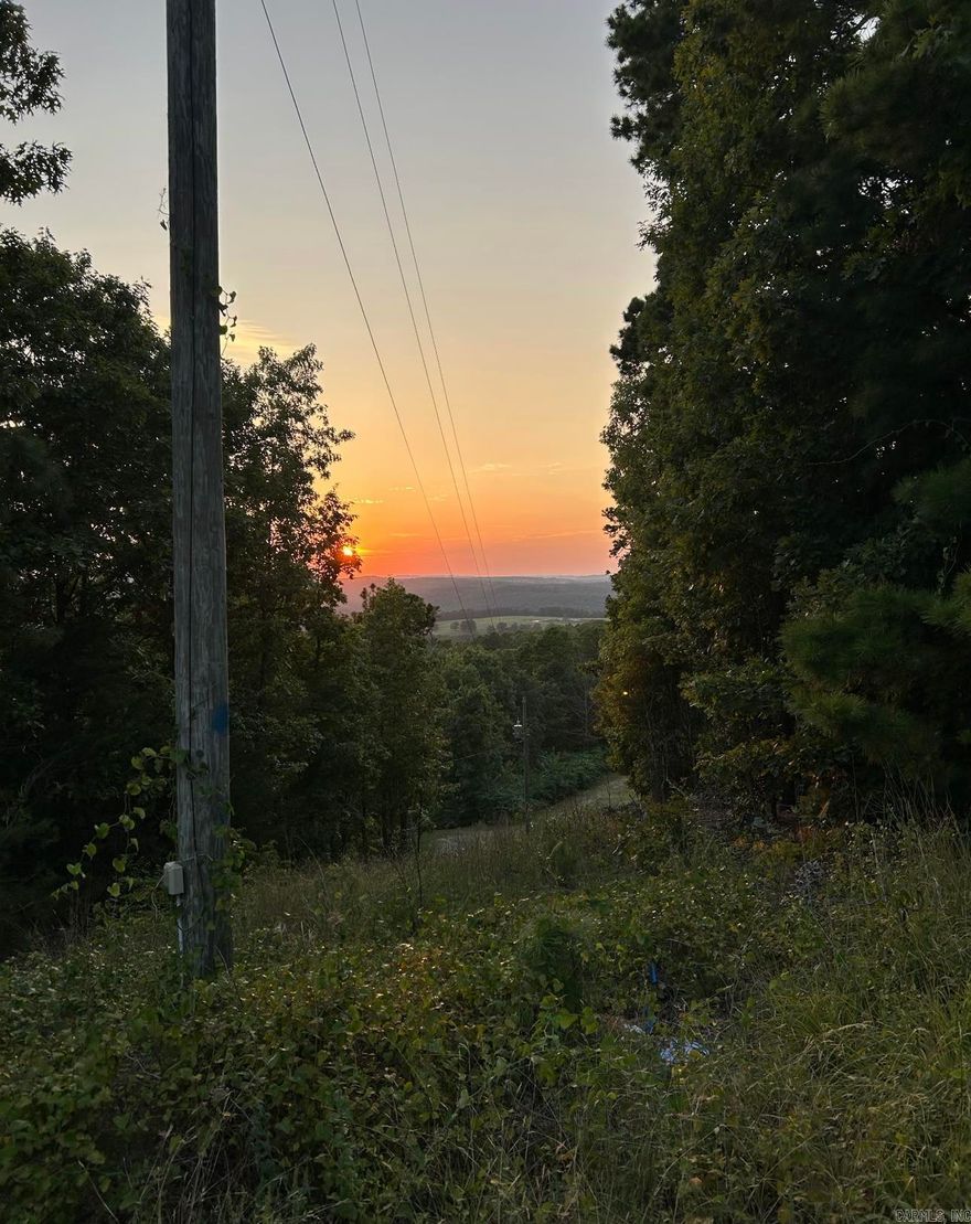 Hey make a move to Rural Arkansas and Imagine owning about 1.25 + or - acres of the Ozark Mountains that's located with US HWY 65 aka Branson Tourist HWY at the bottom and at the top where a building site would be fronting rural HWY 110 and a potential awesome view with just falling out of love with a few trees. All the major utilities are at either highway. You can enjoy living in the mountains but only 8 minutes from downtown amenities of Clinton AR and 15 minutes from Greers Ferry Lake . In Clinton AR small town America you will find  a great public school and Walmart , Doctors Clinics and Pharmacies and Hospital and great restaurants and big city park and to much to mention. This property would make a great place to pull in a mobile home or build a house .