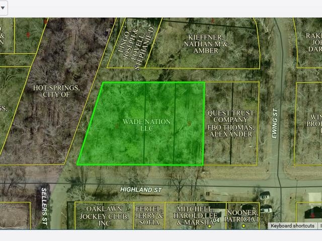 THIS PROPERTY CONSISTS OF THREE DIFFERENT LOTS THAT YOU COULD POTENTIALLY BUILD AS MANY AS THREE DIFFERENT STRUCTURES ON OR JUST BUILD ON ALL OF IT. CLOSE TO OAKLAWN AND ALL THAT HOT SPRINGS HAS TO OFFER.