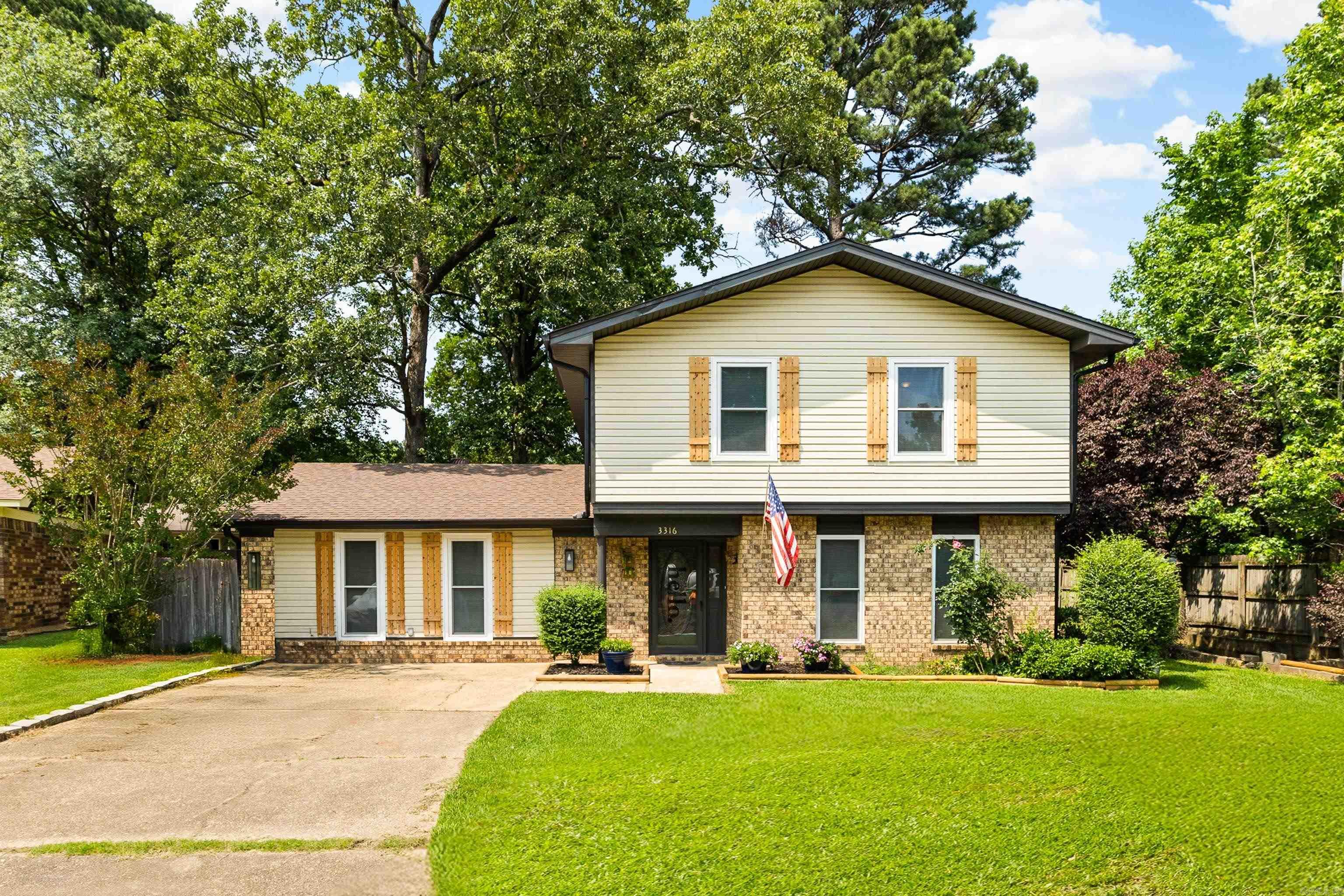 Come see this top to bottom renovated 4BR, 3.5BA home in a beautiful cul-de-sac! Spacious layout with a main-level primary suite featuring a custom tile walk-in shower and massive walk-in closet/dressing room. Open living area with fireplace, large kitchen with tons of storage, and a half bath with hidden storage under the stairs. Upstairs includes a second en-suite bedroom, two more bedrooms, and another full bath. Enjoy the full-length covered back porch and large privacy-fenced yard — ideal for relaxing or entertaining. The didn’t just renovate the pretty things, they did so much more we had to include a separate document for that— full list available and attached!