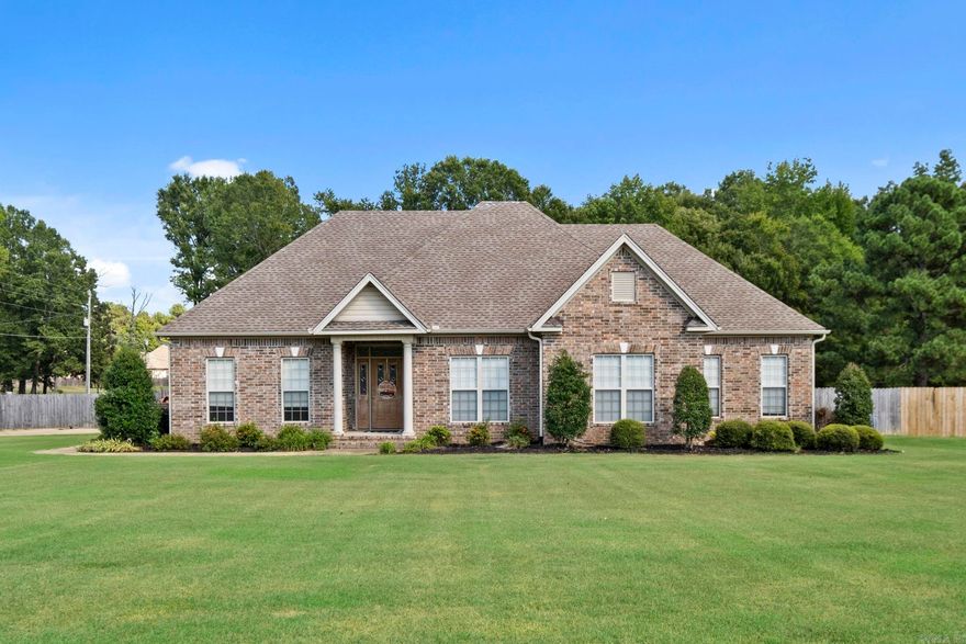 Beautiful custom built 4 bedroom, 2.5 bathroom home on large 1.77 acre corner lot in West Searcy  just minutes from the Searcy Country Club. This home has several updates, 18x36 salt system pool, oversized 3 car garage: 2 car and 1 golf cart, crown molding/trim throughout, large kitchen, granite counter tops, brick backsplash, Kitchen Aid appliances, hand-scraped hardwood flooring, large living room area  cozy fireplace, formal dining, breakfast area and a bar. The Master suite has a tray ceiling, wood flooring, door leading out to patio, large bathroom with double vanity, with a jacuzzi tub, large walk-in closet with a custom built in shelves.   You will love the covered back porch overlooking the back yard where you can have cookouts with your family and friends or just relax in the pool. *Prequal letter or proof of funds required for showings.