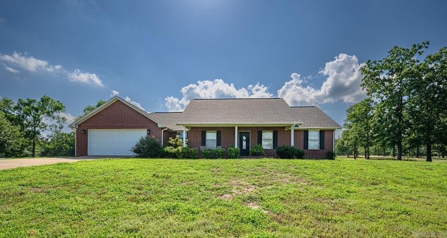 You'll want to call this beautiful farmette home! Located 5 minutes from Mena on paved county road, private location, arranged on 19.97 gorgeous, fenced acres.  Stunning brick home offers the finer things in life from the generac generator, well-arranged floor plan with no wasted space, spacious living area with fireplace, dedicated dining area, beautiful kitchen with granite countertops, stainless appliances, ample cabinetry for storage, three nice size bedrooms, covered porch, back patio and so much more.  Did I mention the nice horse barn with three stalls, tack room, storage areas?  Must see rare find property. Shown by appointment only. Buyers agent must provide proof of funds or loan approval prior to showing appointment.
