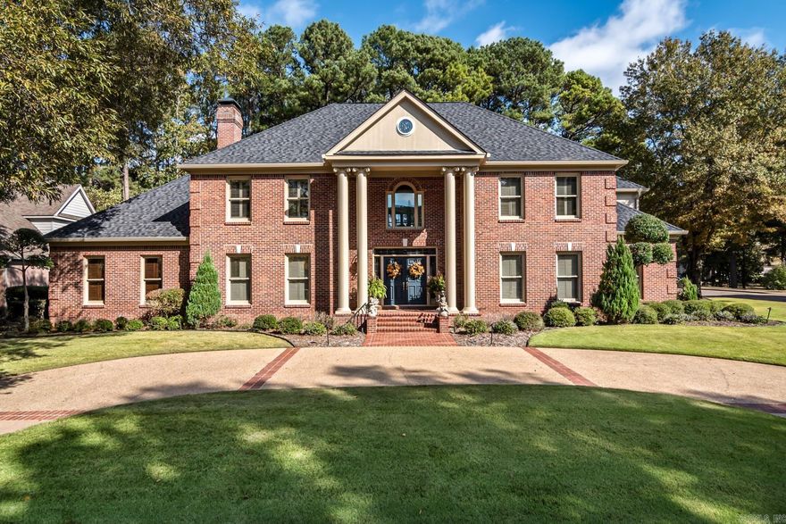 Traditional colonial home positioned behind the gates of Hickory Creek offering classic charm and the perfect balance of convenience and serenity. Welcome home to an inviting foyer that leads into the two-story great room with gas log fireplace and wet bar. Adjacent to the study is a handsome study with oak wood finishes along with bookcases and cabinets. The kitchen offers stainless appliances including a refrigerator, cooktop, double ovens, microwave, Kitchen Aid ice machine, and a walk-in pantry. The kitchen features a cozy breakfast area overlooking the backyard. A spacious den is adjacent to the kitchen with a fireplace and built-in bookcases with shelves. The primary bedroom suite is features a large bathroom and closet. Upstairs features a sitting area, three spacious bedrooms and two bathrooms. The backyard features a iron fence, brick patio and unobstructed view of the creek surrounded by mature trees! Two car garage plus circle driveway! This home was pre-inspected by Wayne Pace with receipts available upon request for all maintenance and repairs.