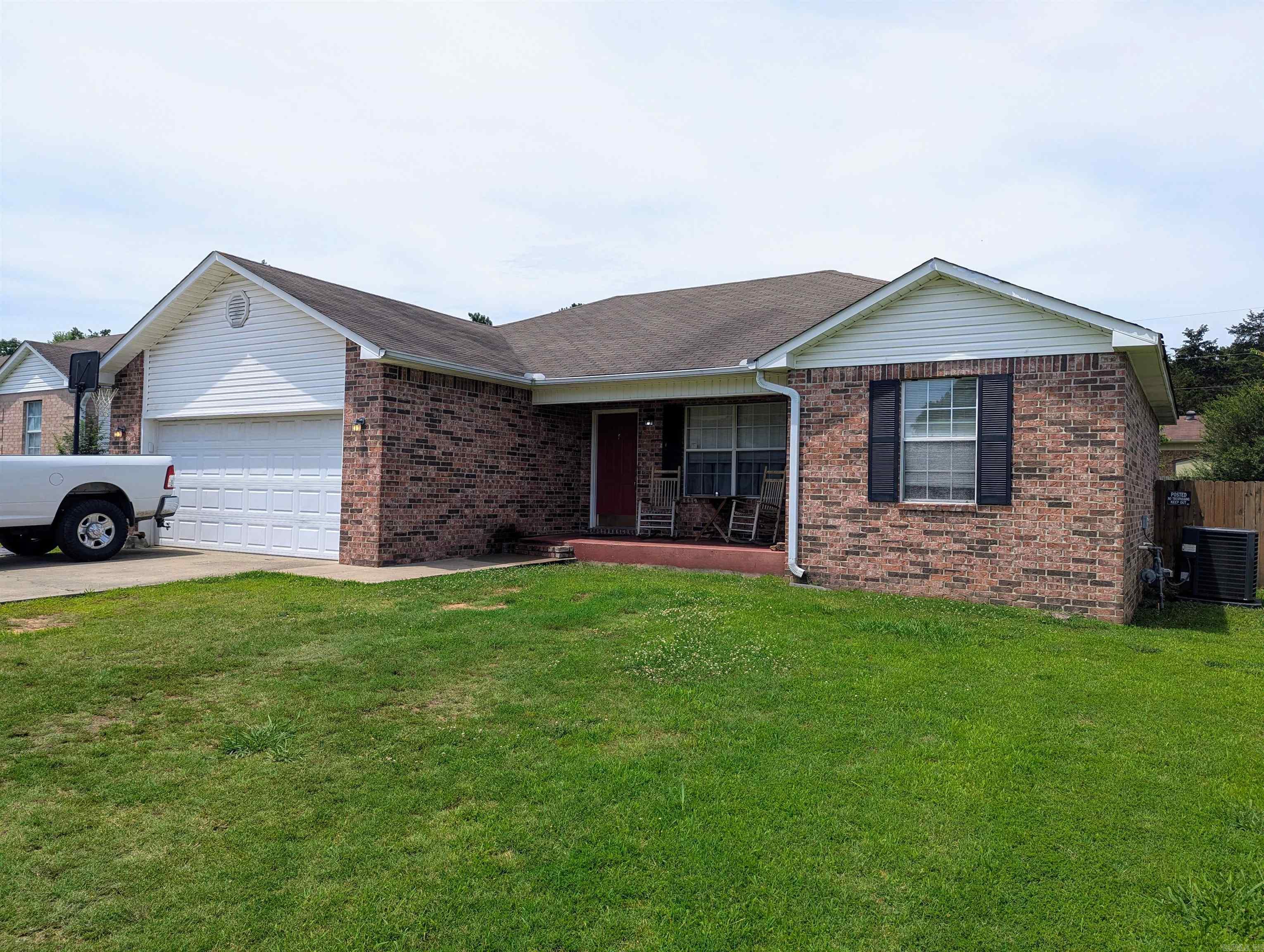 Tidy and Charming Three Bedroom Family Home. This well maintained all brick home features new floors, new HVAC in 2024, vaulted cieling in living room, two car garage, full privacy fence, and a fabulous swimming pool! What a home!