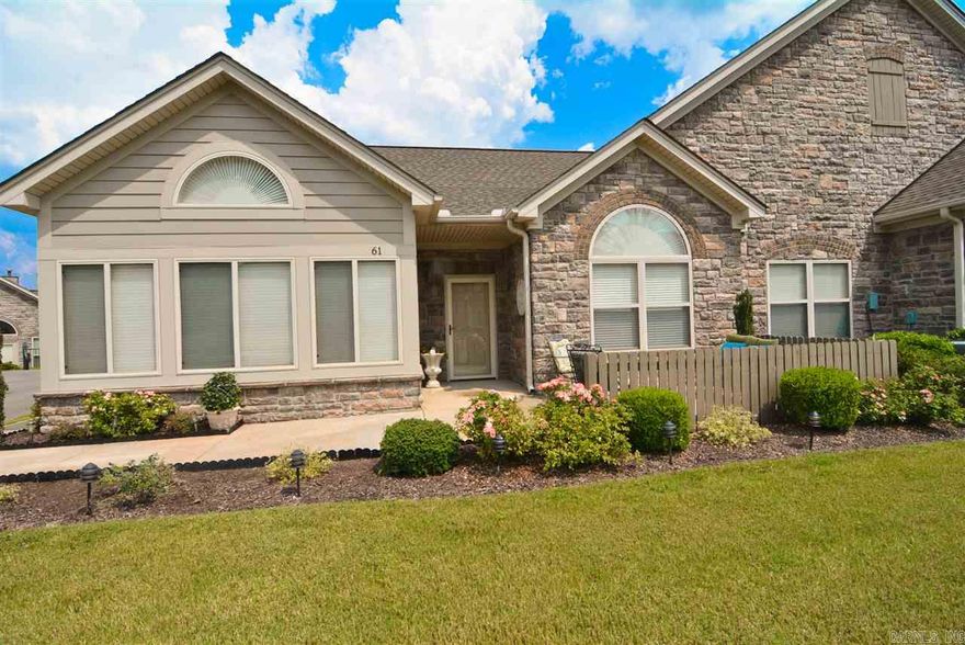 Beautiful 2Bd/2Ba with optional 3Bedroom home in Maumelle with patio ! Nice and spacious home with fireplace . 2 car garage . It has a sun room and an spacious office .Clubhouse with workout room and pool! Mud room connected to the laundry room .Granite counter tops ! Owner takes care of yard work ! POA dues paid by the owner includes painting outside , sprinkler system, club house ,work out room, $50 event club rental !!!  Great Location ! Move in ready !