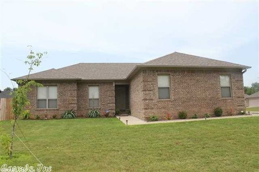 FABULOUS Floor Plan~ Large Living Room with vaulted ceilings~ Gorgeous Kitchen with stained cabinets, Pantry and Stainless appliances. Breakfast area with breakfast bar. Additional  Dining Area~ Fenced back yard, Covered back porch and storage building! Oversized garage with extra insulation for your man cave. On Large Corner Lot with side loading garage.