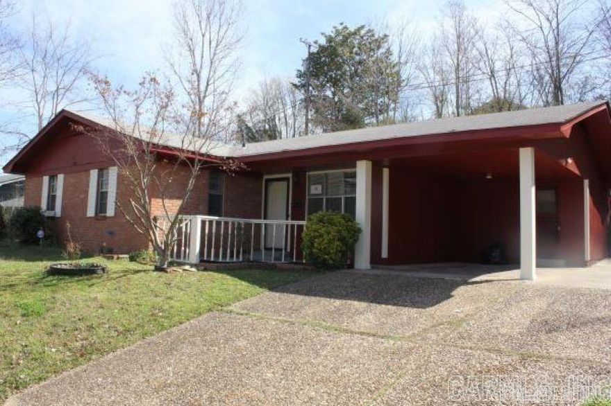 Great 3 bedroom, 2 bath house in North Little Rock. House includes granite countertops, tile floors, carpet and newly paint. There is a 1 car carport with easy access to amenities in NLR. Agents see remarks! No seller disclosure.