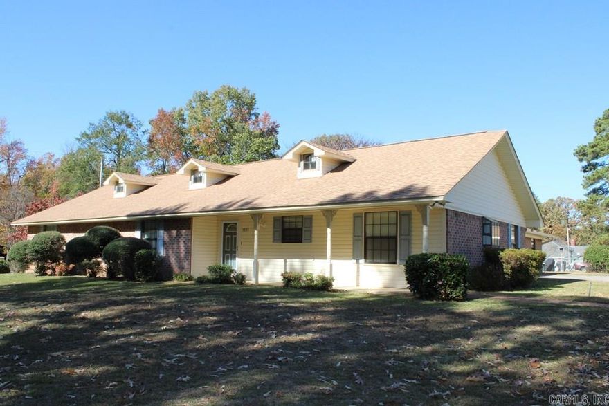 3 bedroom, 3 bath on corner lot with magnolia and dogwood trees. Sunroom with entrance into the den and into a spacious laundry room with plant window and full bath. Office or game area in the den. Ample kitchen cabinets with pantry, breakfast bar and large eating room. Jack and Jill bathroom connects the two secondary bedrooms. Sky lights. Two water heaters.