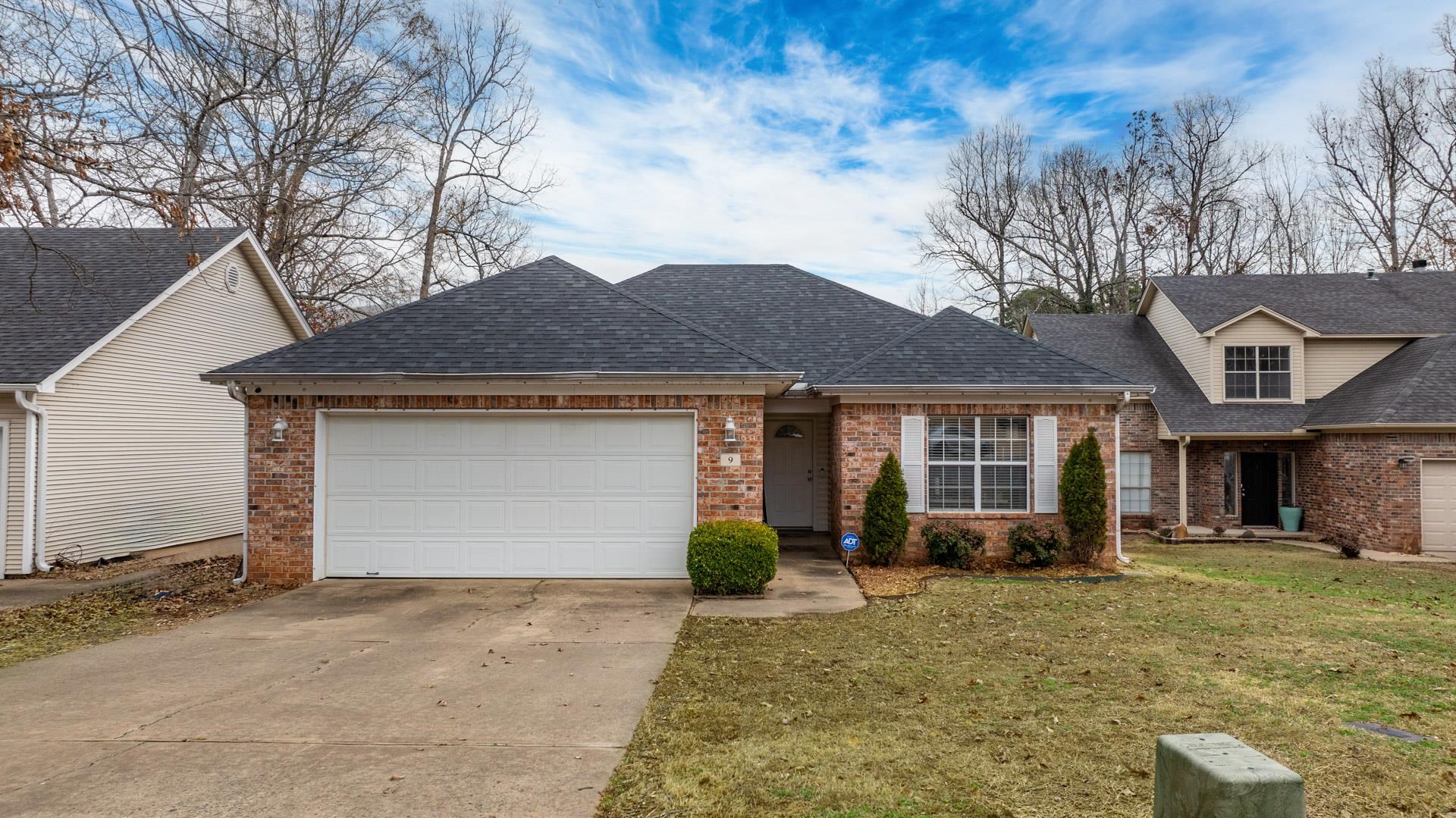 One level 3BR 2BA brick home with deck overlooking a large back yard that is fully fenced for privacy. Kitchen features solid surface counters w/Italian glass backsplash, a breakfast bar plus room for table, chairs and hutch. Separate laundry room. Large primary bedroom , primary bath w/ garden tub and walk in shower, double sinks. LVT in most areas of home. No carpet. Perfectly situated just minutes from I-40. See agent remarks.