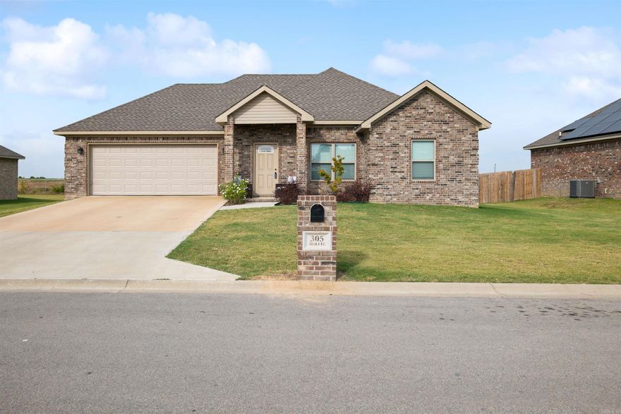 Discover your dream starter home in this brand new, all-brick residence nestled in a quiet neighborhood. Featuring 3 bedrooms and 2 bathrooms, this home boasts an inviting open floor plan perfect for entertaining. The heart of the home is a beautifully designed kitchen equipped with ample cabinet space, luxurious granite countertops, and stainless steel appliances. Enjoy the sleek elegance of polished concrete floors throughout, leading to a large living room bathed in natural light. Retreat to the master suite, complete with a generous walk-in closet and a spa-like bathroom featuring a soaker tub and tiled shower combo. Additional highlights include a separate laundry room and a convenient 2-car garage. This home qualifies for 100% financing, making it an ideal opportunity for first-time buyers. Don't miss out on this perfect blend of comfort and style schedule your viewing today!