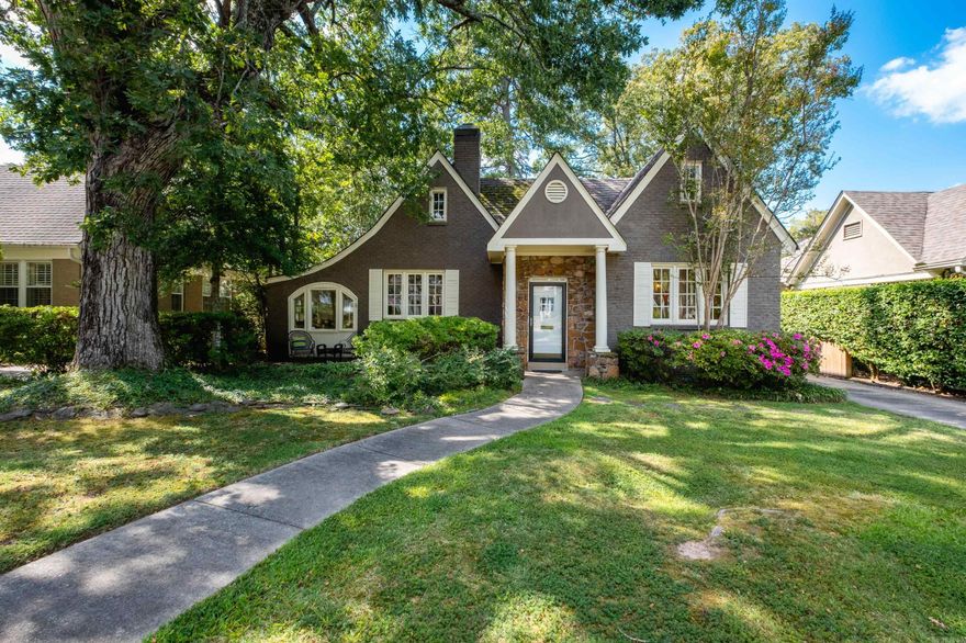 Charming Heights Bungalow - modern updates with classic charm. Cozy front porch surrounded by lush landscaping. Spacious living area features hardwoods and accesses versatile sunroom/office/hobby/reading room. Natural light floods every room, large windows. Detached studio apartment/guest house 632 square feet not included in 1748 sq. ft. Private back driveway with electric gate complete with 2 car cement parking pads. Guest house is complete with full kitchen, den, full bath and bedroom. Excellent income producing private rental space. Beautiful street in the heart of the Heights! See attached documents for list of updates and remodel done on main house and guest house.