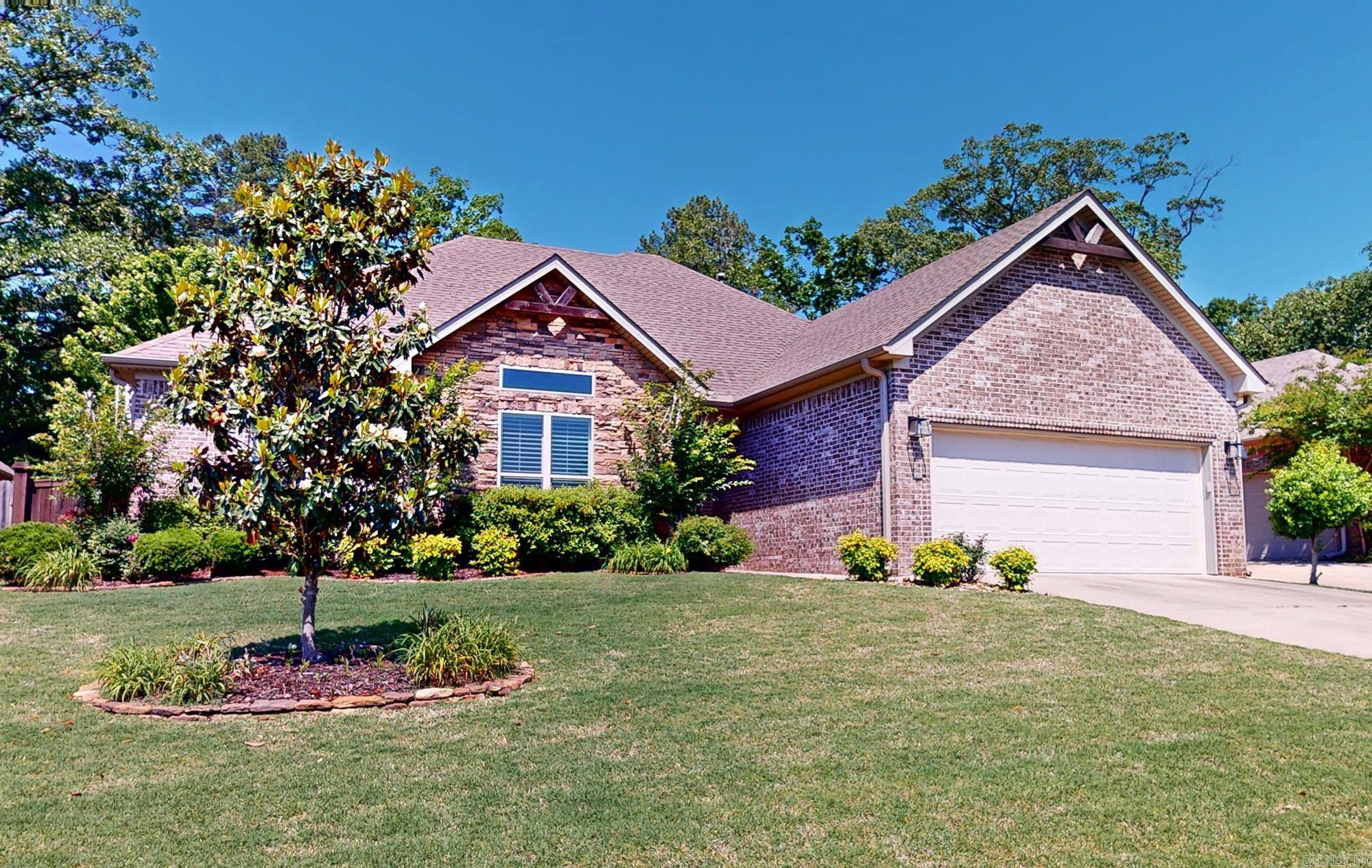 Stunning home you must see to appreciate. Gorgeous scraped wood flooring. Granite counters with rounded granite bar. Large primary suite that flows to the bath complete with soaker tub and custom built shower. Big walk in closet. 4th bedroom could be used as office or dining. The landscaping design is like paradise with covered back patio all inclusive of the privacy fenced backyard. Green space behind the home that gives additional privacy. Additionally a 13 x 13 matching storage building, you can never get enough.