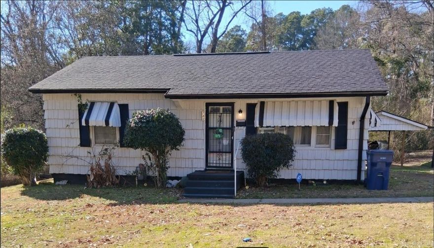 Adorable bungalow ranch, ready for new owners! Nice sized lot, carport. Newer roof w/ridge vents. Sun Porch. Large outdoor patio to hang out in the sunshine. Space is nicely laid out inside. Super livable yet room for updating and making it your own.  Unknown whether dryer or water heater are gas or electric. Being sold As-is.