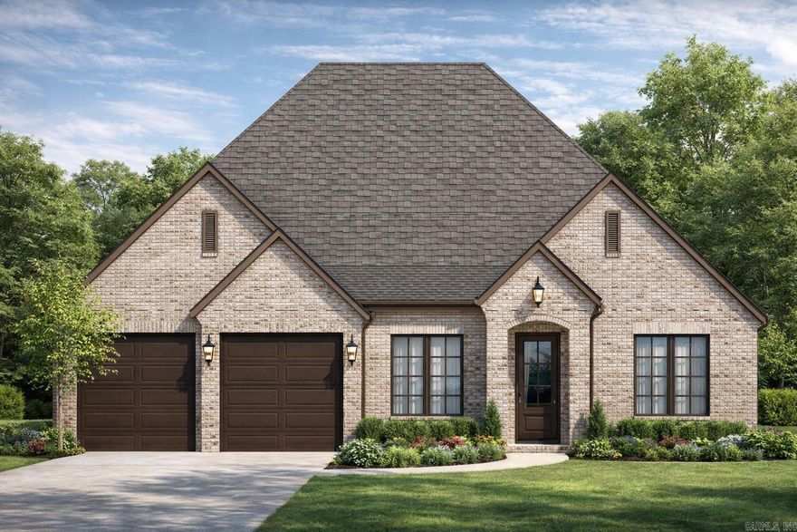 New construction by Graham Smith Construction in Copper Run. This 4 bedroom 2 bath home features an open layout, and designer finishes throughout. The kitchen offers white quartz countertops, a large island, and LG appliances. The split floor plan includes a private primary suite with soaking tub, walk in shower, double vanity, and a spacious closet connected to laundry. Two additional bedrooms and a full hall bath sit on the opposite side of the home. The 4th bedroom could also serve as office, workout room or playroom. LVP flooring throughout. Enjoy the covered back patio and large backyard with plenty of room to relax or entertain. Additional features include a laundry room with sink, sprinkler system, and energy efficient systems. Located in one of West Little Rock’s most desirable neighborhoods just minutes to parks, schools, shopping, and dining. Estimated completion September 2026.