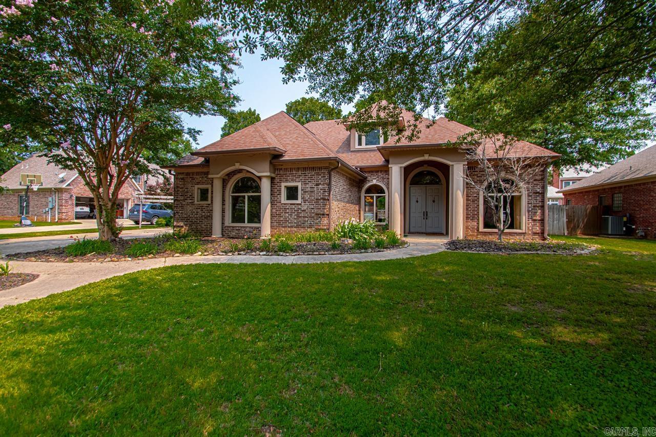 Just in time for summer, this Hurricane Lakes Estates home with a sparkling saltwater pool is the perfect place to host pool parties and unwind for relaxing evenings! Step through the grand entryway into an open-concept living space. This spacious home has 4 bedrooms, 3.5 bathrooms, and office with built-in cabinets. The formal living room leads to a bright and airy family room into a chef-inspired kitchen with a curved breakfast bar, ideal for casual dining and entertaining. The primary bedroom suite is tucked away from the other bedrooms and features a luxurious ensuite bath. On the main level, you'll find 3 bedrooms and 2.5 bathrooms. Upstairs, the oversized bonus room has its own closet and full bathroom, offering endless possibilities—whether you envision it as an additional bedroom, media room, or playroom. This home also features a three-car garage, with one bay equipped with a tornado shelter for added peace of mind. Outside, the fully fenced yard offers privacy and space for outdoor enjoyment. The expansive covered patio provides ample room for seating, perfect for entertaining guests, while the pool creates a resort-like atmosphere in your own backyard. *SEE REMARKS*