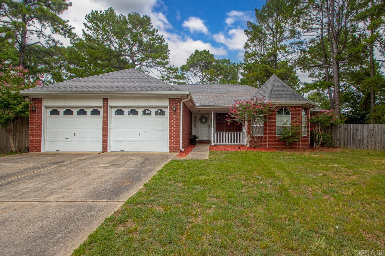 You don’t want to miss this charming all-brick 3 bed / 2 bath home nestled on a quiet cul-de-sac in an established neighborhood. Located conveniently near area walking trails, UCA, local schools, shopping, restaurants, and medical offices. New flooring was added in 2024. The well-planned layout offers room to work, dine, and relax. The spacious kitchen for features breakfast bar seating and an eat-in area perfect for casual meals, plus a separate dining room with French doors—ideal for hosting dinner, extra living space, or office. Enjoy a built-in desk with storage right in the kitchen for added functionality. The primary bathroom includes two sinks and dual walk-in closets. In addition, handicapped accessibility features include a roll-in shower, grab bars, wheelchair/knee clearance at the primary bath vanity, and accessible bidet toilet in primary bath—providing comfort, safety, and ease of use. The backyard patio and garage ramp are also wheelchair accessible. The fully fenced backyard features mature trees, a storage room/shed, and a generator. The attic is partially floored for additional storage. This home is comfortable, versatile, and move-in ready. Come take a look.