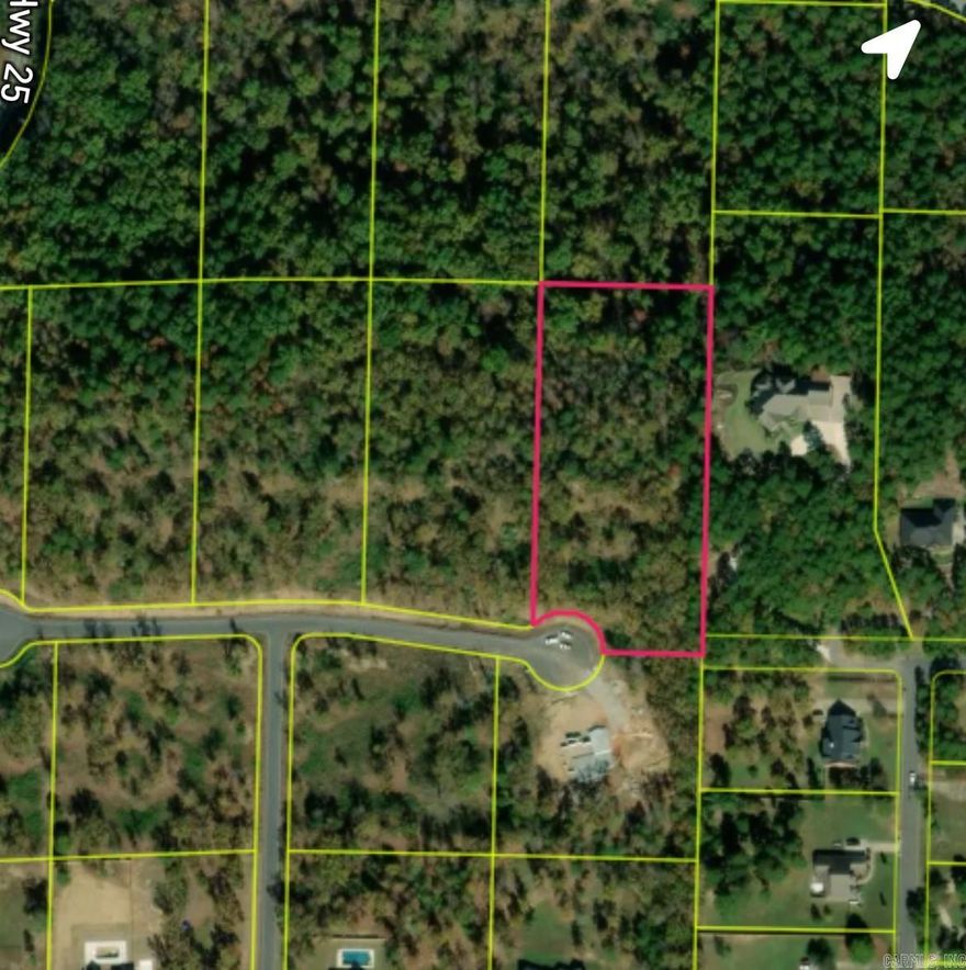 3.38 acre lot in the North Wood Estate subdivision located on a cul de sac road. Beautiful estate size lots just inside the city limits! This gate community features minimum of 3 acre lots with a 3000sf building minimum. Conway Corp utilities, septic required. Natural Gas. Use any builder. Covenants and Restrictions. Must have gate code to enter for showings. See MLS # 25021323 & 25021325  for other available lots.