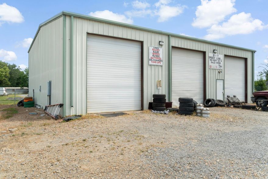 An exceptional business opportunity is in store for you! This 2,100 square foot mechanic shop sits in the heart of Bald Knob. Built in 2002, this mechanic shop includes 2 car lifts that are approximately 3 years old; furthermore, a billboard placed on the property guarantees a monthly $135 check from the billboard. With potential to be a number of things, this property is currently set up for a mechanic and/or tire shop. It sits on 2 acres with 0.75 acres secured in a fence. This property includes 230 feet of exceedingly visible highway frontage on highway 167; thus, your potential business will demand attention from approximately 15,000 onlookers daily. Do not forfeit this spectacular opportunity!