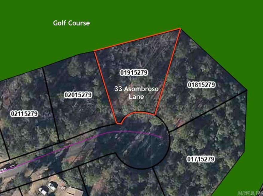 Discover your dream lot in the beauty of Hot Springs Village — perfect for building a $500,000 or more home. This exclusive property offers stunning views overlooking Granada Golf Course. The lot features  a cleared front and wooded back providing privacy and natural beauty. Located among luxurious homes, just moments from the Granada Clubhouse and East Gate, this lot is ideal for a sophisticated single-level residence or a spacious lower level walk-out home with guest accommodations. Enjoy access to world-class amenities, including hiking trails, pickleball courts, a fitness center, indoor and outdoor pools, tennis courts, and much more. Embrace the vibrant lifestyle of America’s largest gated community, featuring 9.5 golf courses, over 30 miles of scenic hiking trails, 11 lakes, two beaches, and a variety of activities for every interest. Join a community rich in natural beauty, tranquility, and activity-packed days. A one-time POA buy-in fee of $2,000 is due at closing. Taxes are given for the vacant lot — perfect to start planning your luxurious new home in Hot Springs Village. Don’t miss this exceptional opportunity to live the lifestyle you deserve!