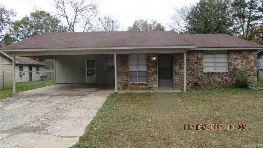Nice 3 Bedroom 2 Bath one Level has newer paint, new Dishwasher,Sink, New Tile Counter tops in Kitchen, And almost new hardwood style vinyl floors in most of the house. Has double carport, storage area, CH/CA and is Available now. $750/mo Rent and Deposit is $750. Will consider small pet.   out side storage area.