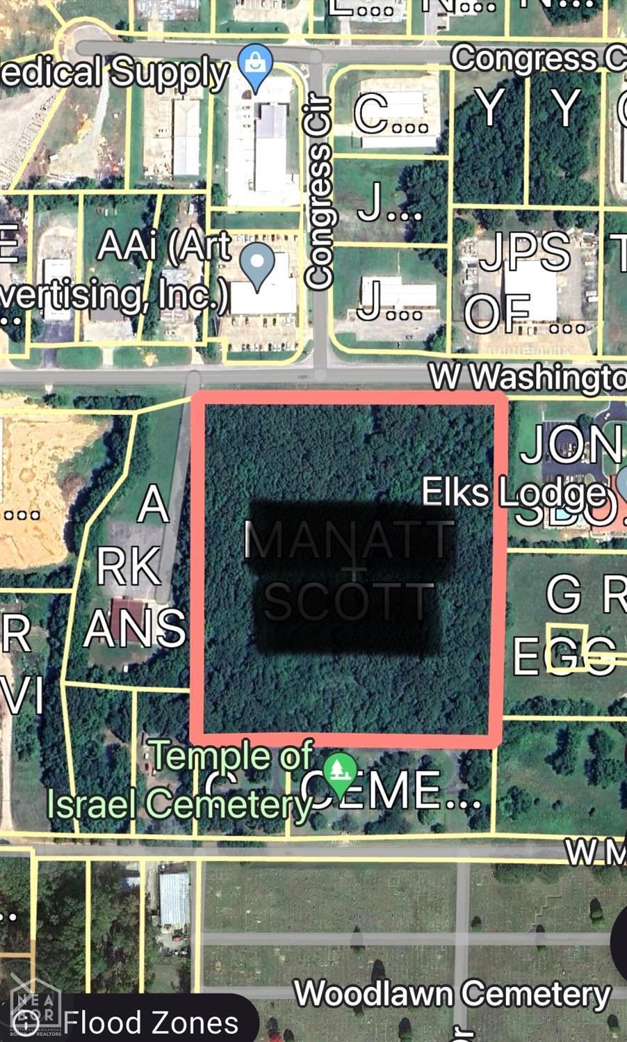 Prime 9.33-acre commercial tract located on W Washington Avenue, zoned C-3 and ideal for high-density development such as apartments, assisted living facilities, or independent housing. This level, wooded lot offers excellent frontage and visibility near Gee Street, adjacent to the Elks Lodge. With city utilities available—including sewer, water, natural gas, and electricity—this site is development-ready in one of Jonesboro’s growing corridors. Don’t miss this opportunity to invest in a versatile, high-traffic location.