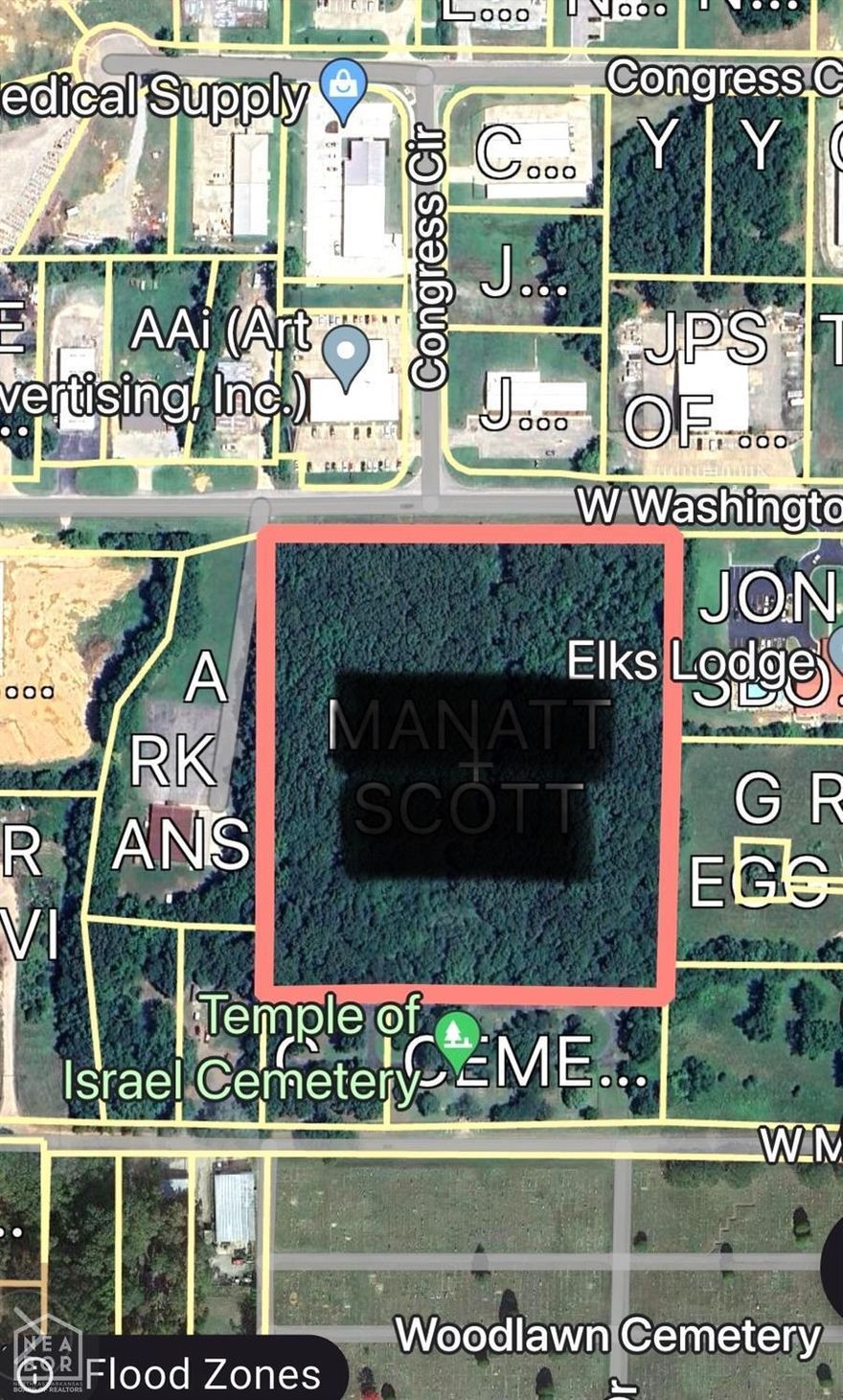 Prime 9.33-acre commercial tract located on W Washington Avenue, zoned C-3 and ideal for high-density development such as apartments, assisted living facilities, or independent housing. This level, wooded lot offers excellent frontage and visibility near Gee Street, adjacent to the Elks Lodge. With city utilities available—including sewer, water, natural gas, and electricity—this site is development-ready in one of Jonesboro’s growing corridors. Don’t miss this opportunity to invest in a versatile, high-traffic location.