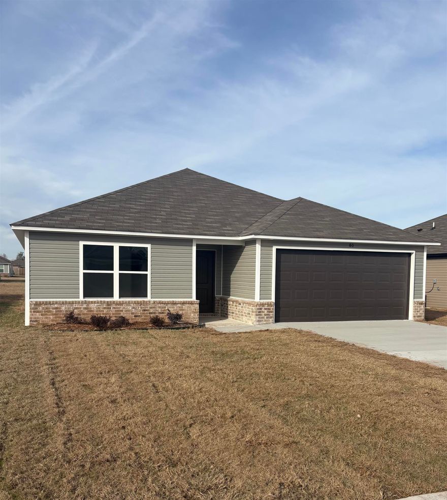 The Foster II plan is a charming and inviting home design that exudes curb appeal with its front porch and well-maintained front yard landscaping, creating an inviting atmosphere right from the curb. This open-concept home provides a spacious living experience with 3 bedrooms and 2 bathrooms, ensuring ample room for comfort and privacy. The kitchen is a standout feature of the home, boasting a complete set of energy-efficient appliances that cater to modern needs and preferences. Whether you're cooking daily meals or hosting gatherings, the Foster II plan offers functionality and style. Explore more about this delightful home today to see how it can meet your lifestyle preferences and needs!  **SEE SHOWING REMARKS & AGENT REMARKS FOR IMPORTANT INFORMATION**