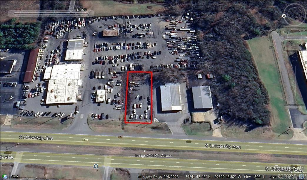 High visibility off of South University. Seller is currently working with city on a curb cut for separate access off of University. Lot is already paved and fenced.