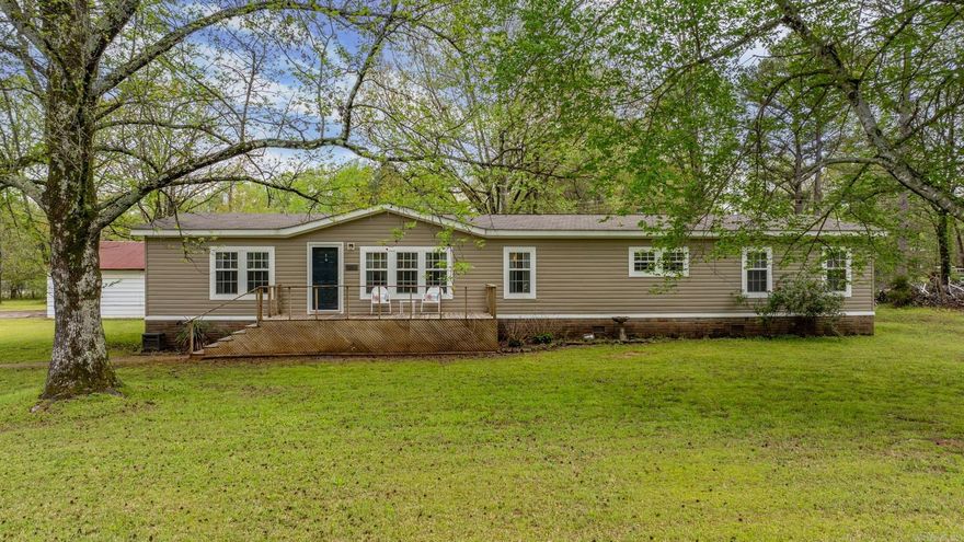 Come home to a beautiful custom built 32 X 80 Manufactured Home on permanent foundation. Features 4 Bedrooms, 2 Baths, Plus Office, Laundry Room, Two Living Areas, & Large Kitchen w/ all kinds of storage space. Farmhouse feel on finishes. Roof 2022. Level 1.38 Acres. Outside storage building w/ white trim in fenced backyard is negotiable! AGENTS SEE REMARKS! See MLS corresponding listing - 24012025.