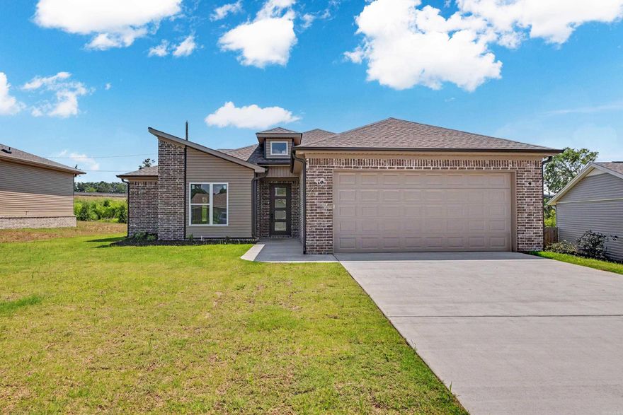 Welcome home to this beautiful single level, new construction, featuring 3 bedrooms, 2 bathrooms and a spacious open concept design. Perfect for modern living. The kitchen comes complete with stainless steel appliances and flows seamlessly into the living and dining room areas. Step outside to enjoy the covered patio, for easy relaxing or hosting weekend cookouts. Conveniently located just minutes from shopping, dining, and easy interstate access, this home is the perfect blend of style, comfort and location! Builder is offering interest rate buy down incentives.  Call for details.
