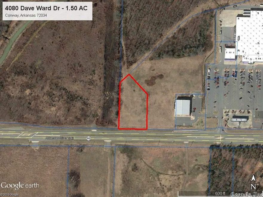 Prime commercial property in Conway Marketplace Shopping Center. Close to Wal-Mart and future Conway Western Loop. Zoned C-3