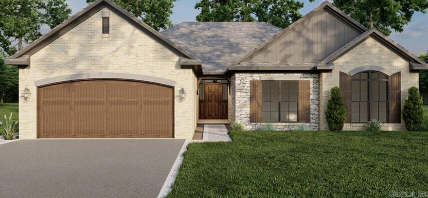 Don’t miss this show-stopping brick traditional by ACS Design & Build. Featuring 9’ ceilings, a vaulted living room with beams, a gas fireplace, quartz countertops, and premium LVP/tile flooring—this home delivers style and durability. The kitchen offers stainless steel appliances, and walk-in pantry. The luxury primary suite includes a curbless shower and soaker tub.   Enjoy a large covered patio, and dedicated mud/laundry area.   Homes like this go fast—lock it in early and customize your final selections with our designer before it’s gone.