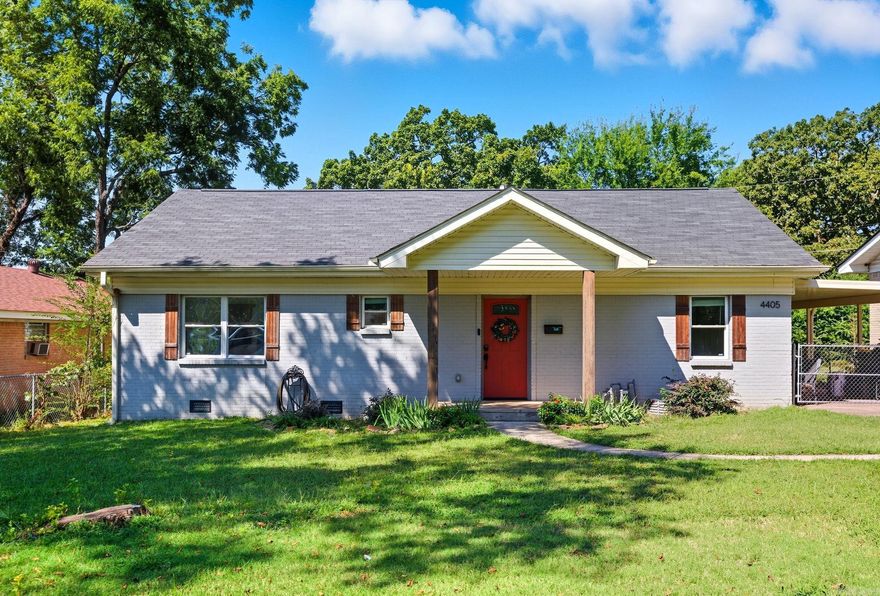 Welcome to 4405 N. Cypress St, a home that perfectly blends timeless charm with modern updates. Built in 1935, this 3-bedroom, 2.5-bath beauty features a welcoming front entry accented by a wood beam and original hardwood floors. The thoughtful layout offers easy access to all bedrooms, a half bath, and a flexible office/bonus space, with the primary suite set apart for added privacy. At the back of the home, the updated kitchen flows into the den and dining area, creating a warm, inviting space for gathering. All appliances convey, including a new refrigerator, washer, and dryer. Updates include fresh paint throughout, new carpet, a new hot water heater, and newly spray-foamed attic insulation for efficiency. Step outside to enjoy a fully fenced backyard with convenient access off the dining room, plus a storage building that conveys. With its blend of character and modern comfort, this move-in ready home is waiting for its new owner!