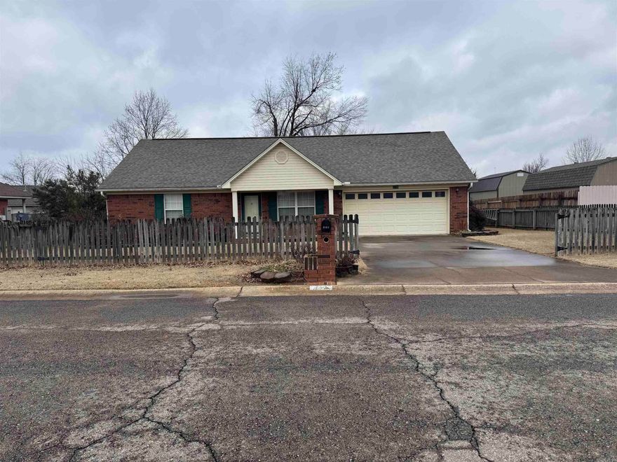 This charming 3-bedroom, 2-bath home has been well maintained by one owner since it was built. Spacious primary bedroom, large laundry, eat-in kitchen/dining combo. It has a fully fenced yard and the storage building does convey.