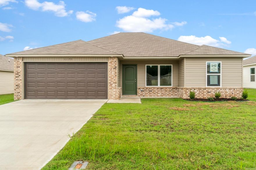 Discover the captivating Franklin plan, renowned for its charming covered front porch and meticulously landscaped front yard that enhance its curb appeal. This home boasts an open floor plan with 3 bedrooms and 2 bathrooms, providing a spacious and inviting living environment. The expansive family room serves as a central gathering space, perfect for relaxation and entertaining guests. The kitchen is a highlight, featuring a beautiful design and equipped with energy-efficient appliances, ample counter space, and a spacious pantry—ideal for preparing and enjoying delicious family meals and snacks. Explore more about the Franklin plan today and envision how it could elevate your living experience!   **SEE SHOWING REMARKS & AGENT REMARKS FOR IMPORTANT INFORMATION**