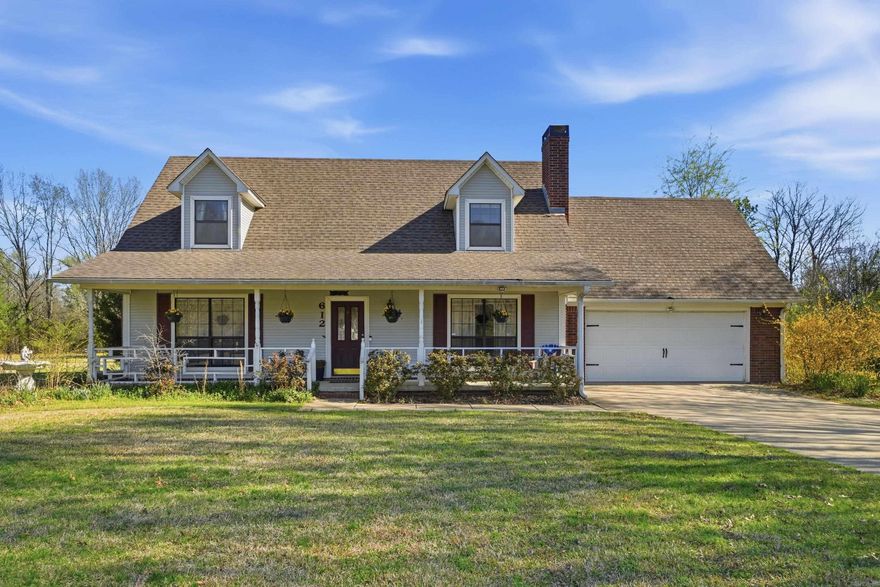 Looking for that perfect balance of "away from it all" and "close to everything"? This stunning two-story home, nestled on 1.37 sprawling acres in the quiet Dogwood Meadows neighborhood of Cabot offers 2,172 sq feet 3 Bedrooms and 3 baths. A massive den with vaulted ceilings and plenty of natural light, an office space with built-in storage and French doors leading to a large deck and a partially fenced yard with an 8x16 shed. A sizeable laundry room with a sink. The Living room boast a wood-burning fireplace with gas option. The kitchen shines with quartz countertops and LVT flooring. The primary suite is tucked away on the main level with it’s own ensuite. Upstairs boasts wood-look laminate flooring and two spacious bedrooms and a full bath with shower/tub combo. Highlights include solar panels, a 9-year-old roof, and a 2-car garage. All this privacy, yet only minutes from shopping and Little Rock AFB!