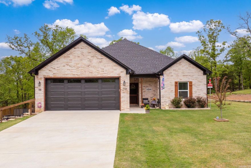 Better than new home! This homeowner has added so much since purchasing the home. The deck has been covered, extended and stained, added a 10 by 12 storage building, fenced the backyard yard, installed an electric fireplace, added more cabinetry in the laundry room, added a pad for RV parking, landscaped and sodded the yard, added shutters and wood accents to the exterior and added a fire pit! The backyard is very private and backs up to woods. The interior of the home has LVP flooring throughout. The kitchen has so much storage with a window overlooking the backyard and the island makes a great workstation with seating. The bedrooms are all a nice size with the primary bedroom separate. The primary bathroom has two closets and is spacious. There has been so much extra added to this home you will want to see it in person!