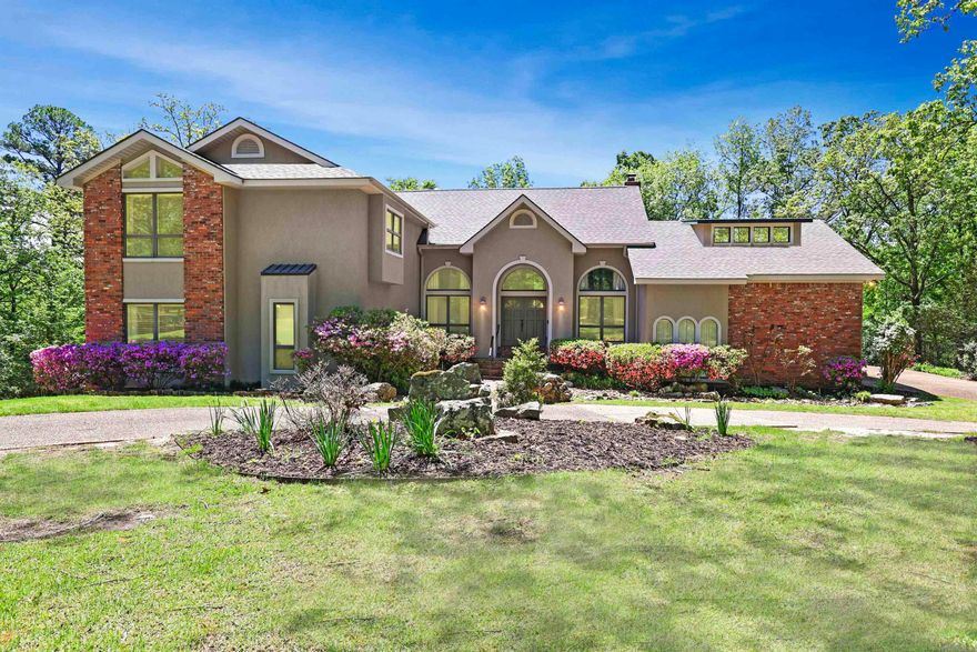 Welcome to your dream home nestled on 1.37 acres in prestigious Eastgate II, located in Lakeside School District. This updated custom home has been well maintained and offers the perfect blend of functionality and style. Step inside and be greeted by beautiful wood floors that pave your way through high-ceiling, light-bathed rooms and 2 fireplaces that set the stage for many memorable family gatherings. The gourmet kitchen is equipped with a gas cooktop on a large island, wine cooler, pantry, and abundant cabinetry. Adjacent the kitchen is a sunroom that offers a peaceful retreat for your morning routines. The primary suite is located on the main level and features 2 closets, heated floors, and a body jet shower. Upstairs are 3 additional bedrooms and 2 bathrooms providing ample space for family and guests. Outside boasts a newer pool and pergola with a hot tub, tiered decks and patios with a SunSetter motorized awning over the deck, circle driveway, 3-car garage, new roof in 2020, newer HVAC, and a whole house generator. Don't forget the extra storage below the sunroom and the fenced backyard ensuring privacy and security.