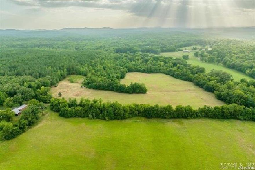 This stunning property is a rare gem, with approx 38 acres and 1600 feet of frontage on the South Fork River.  Located in Fountain Lake School District, this land offers so much potential, including cleared pasture ready for your horses - and plenty of timber still standing for privacy. Come and build your dream country home, with the peaceful river flowing through your back yard. (Acreage and river frontage are approximate, and will be surveyed upon accepted contract.)